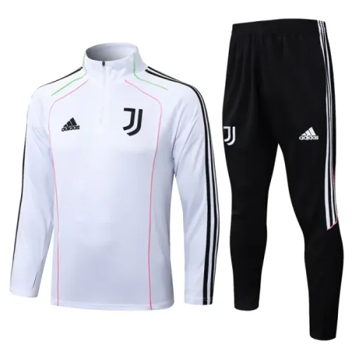25-26 JUV White Half Pull Tracksuit #B2552(半拉链)