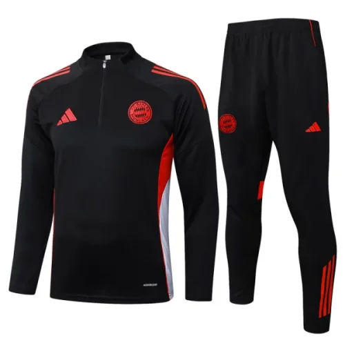 25-26 Bayern Black Half Pull Tracksuit #B2553(半拉链)