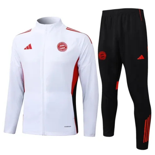 25-26 Bayern White Jacket Tracksuit #A2558