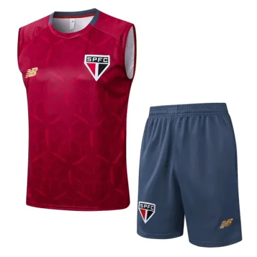 25-26 Sao Paulo Red Tank top and shorts suit #D25115