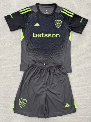25-26 River Plate Black GoalKeeper Kids Soccer Jersey