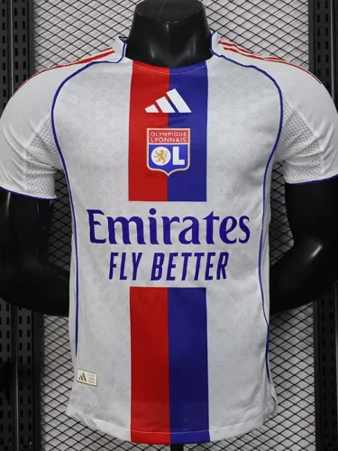 25-26 Lyon Home Player Version Soccer Jersey