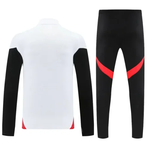 25-26 Man Utd White Half Pull Tracksuit (半拉链)