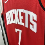 22-23 ROCKETS DURANT #7 Red Top Quality Hot Pressing NBA Jersey