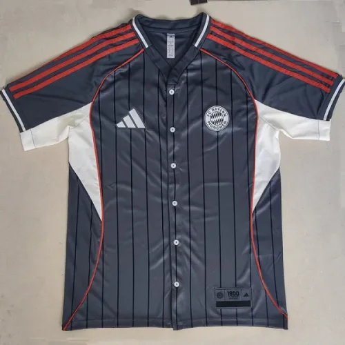 25-26 Bayern Grey Casual Edition Baseball Jersey