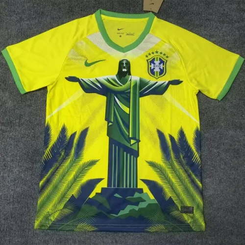 25-26 Brazil Yellow Special Edition Training shirts (绿袖口)