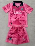2025 Monterrey Pink Goalkeeper Kids Soccer Jersey