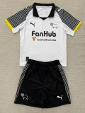 25-26 Derby County Home Kids Soccer Jersey
