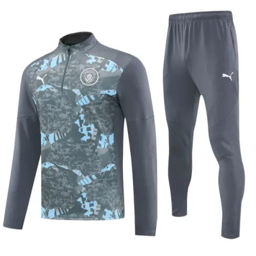 25-26 Man City Dark gray Half Pull Tracksuit (半拉链)