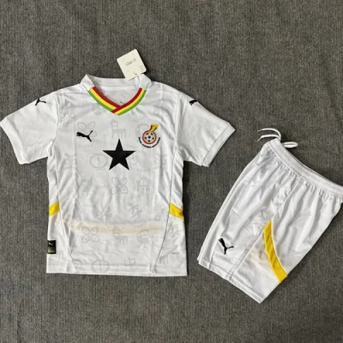 24-25 Ghana Home Kids Soccer Jersey