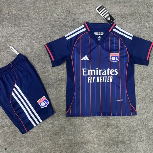25-26 Lyon Away Kids Soccer Jersey