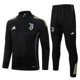25-26 JUV Black Half Pull Tracksuit #B2557(半拉链)