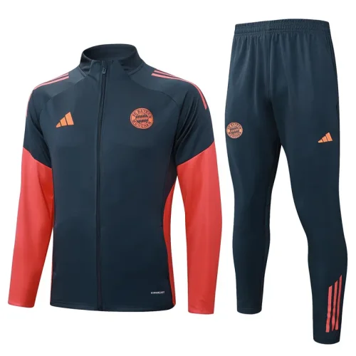 25-26 Bayern Dark gray Jacket Tracksuit #A2563