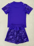 25-26 Marseille Purple Goalkeeper Kids Soccer Jersey