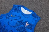 2025-26 France Fancy blue Tank top and shorts suit #D25136