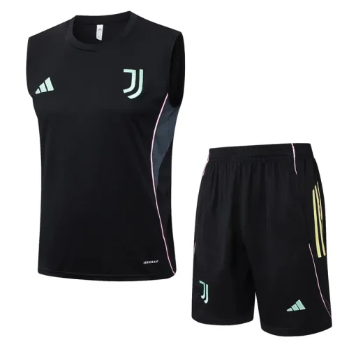 2025-26 JUV Black Tank top and shorts suit #D25135