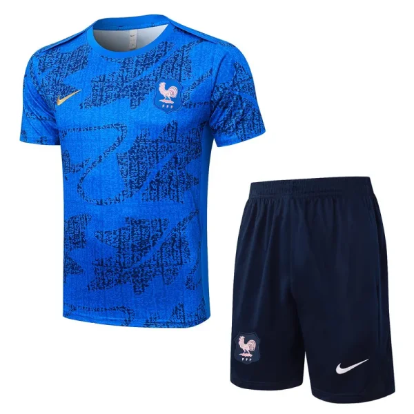 2025-26 France Fancy blue Training Short Suit #D25137
