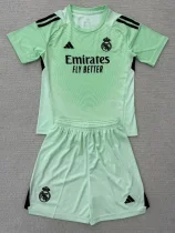 25-26 RMA Green GoalKeeper Kids Soccer Jersey