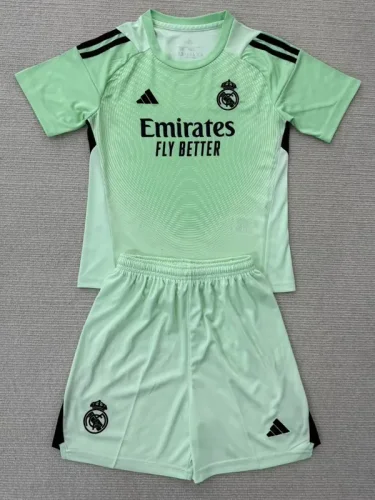 25-26 RMA Green GoalKeeper Kids Soccer Jersey