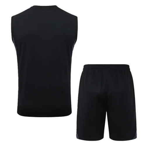 2025-26 JUV Black Tank top and shorts suit #D25135