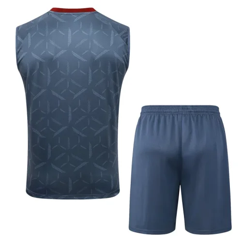 2025-26 Sao Paulo Grey Tank top and shorts suit #D25130