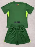 25-26 BAR Green Goalkeeper Kids Soccer Jersey