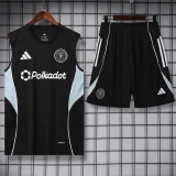 25-26 Inter Miami Black Tank top and shorts suit