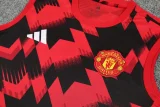 25-26 Man Utd Red black Tank top and shorts suit