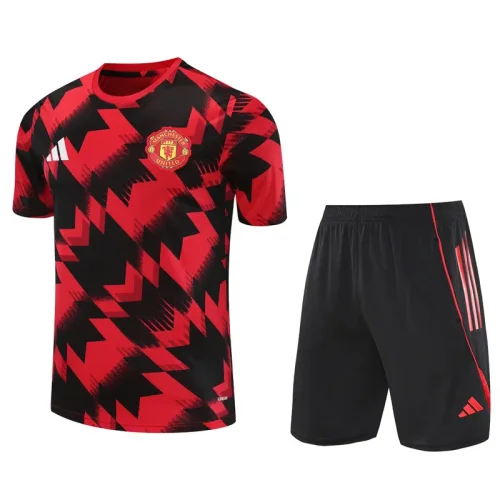 25-26 Man Utd Red black Training Short Suit