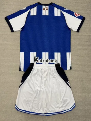 25-26 Real Sociedad Home Kids Soccer Jersey