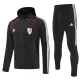 25-26 River Plate Black Hoodie Jacket Tracksuit