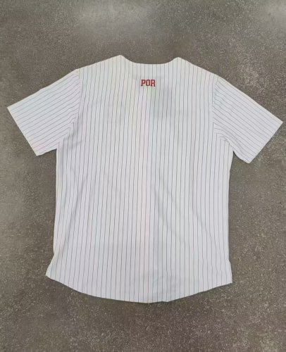 25-26  Portugal White Casual Baseball Jacket
