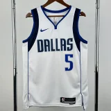 22-23 Dallas Mavericks RUSSELL #5 White Top Quality Hot Pressing NBA Jersey(V领)