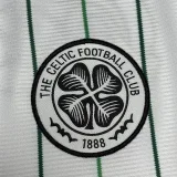 25-26 Celtic White Green Casual Edition Baseball Jersey