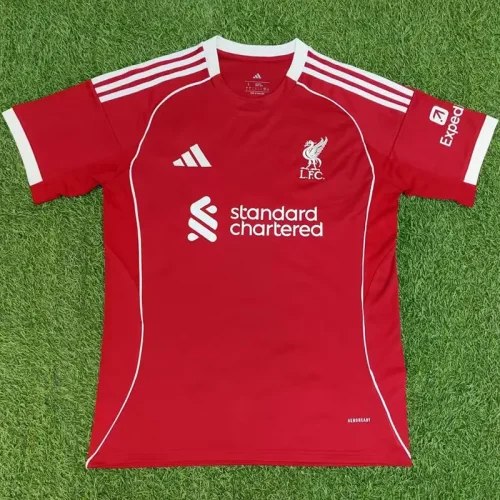25-26 LIV Home Print CHAMPIONS 24/25&Gold Trophy Fans Soccer Jersey