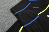 25-26 Marseille Black Hoodie Jacket Tracksuit
