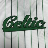 25-26 Celtic White Green Casual Edition Baseball Jersey