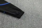 25-26 Marseille Black Hoodie Jacket Tracksuit