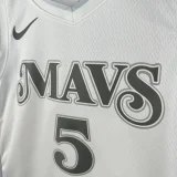 24-25 Dallas Mavericks RUSSELL #5 White City Edition Top Quality Hot Pressing NBA Jersey