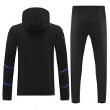25-26 Marseille Black Hoodie Jacket Tracksuit
