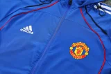 25-26 Man Utd Fancy blue Hoodie Jacket Tracksuit