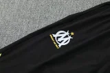 25-26 Marseille Black Hoodie Jacket Tracksuit