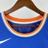 22-23 KNICKS CLARKSON #00 Blue Top Quality Hot Pressing NBA Jersey