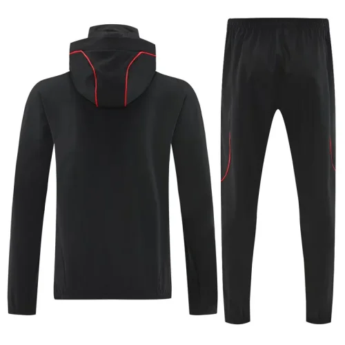 25-26 River Plate Black Hoodie Jacket Tracksuit