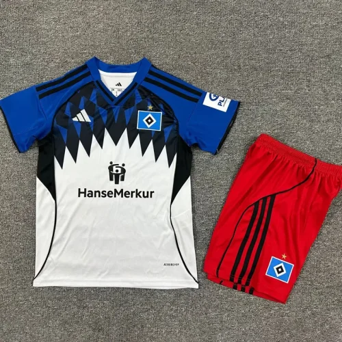 25-26 Hamburg SV Home Kids Soccer Jersey