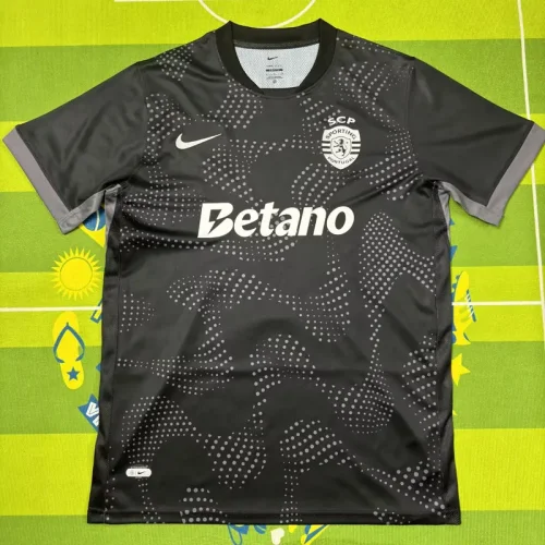 25-26 Sporting Lisbon Black Fans Soccer Jersey