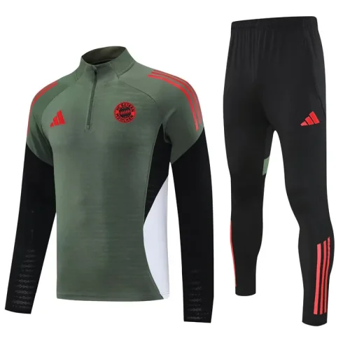 25-26 Bayern Army green Half Pull Tracksuit (半拉链)