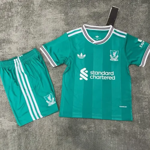 25-26 LIV Green Kids Soccer Jersey