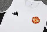 25-26 Man Utd White Tank top and shorts suit