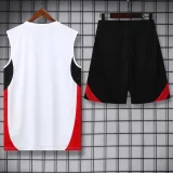 25-26 Man Utd White Tank top and shorts suit